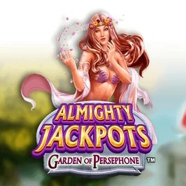 Almighty Jackpots: Garden of Persephone slot logo by Novomatic at SlotRoyals Casino