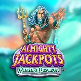 Almighty Jackpots – Realm of Poseidon slot logo by Novomatic at SlotRoyals Casino