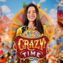 Crazy Time logo by Evolution SlotRoyals Casino