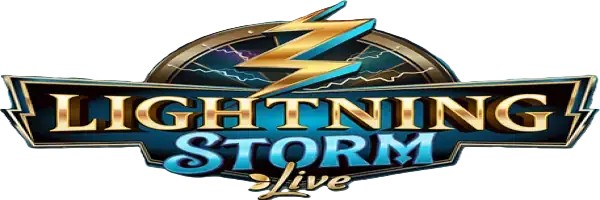 Lightning Storm logo by Evolution at SlotRoyals Casino