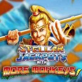 Stellar Jackpots with More Monkeys slot visual from Lightning Box Game available on slotroyals.eu